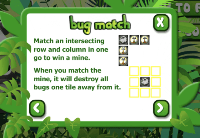 Match an intersecting Row and Column to Win a Mine